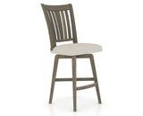Canadel Swivel Counter Stool 7351 in TB Fabric and 08 Shadow, three-quarter view