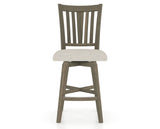 Canadel Swivel Counter Stool 7351 in TB Fabric and 08 Shadow, front view