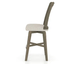 Canadel Swivel Counter Stool 7351 in TB Fabric and 08 Shadow, side view