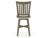 Canadel Swivel Counter Stool 7351 in TB Fabric and 08 Shadow, back view