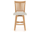 Canadel Swivel Counter Stool 7351 in TB Fabric and 20 Caramel Washed, front view