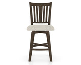 Canadel Swivel Counter Stool 7351 in TB Fabric and 29 Hazelnut Washed, front view