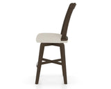 Canadel Swivel Counter Stool 7351 in TB Fabric and 29 Hazelnut Washed, side view