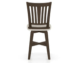 Canadel Swivel Counter Stool 7351 in TB Fabric and 29 Hazelnut Washed, back view