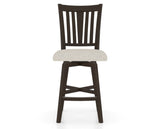 Canadel Swivel Counter Stool 7351 in TB Fabric and 59 Davy's Grey, front view