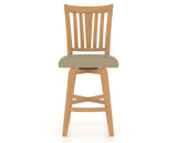 Canadel Swivel Counter Stool 7351 in XY Faux Leather and 20 Caramel Washed, front view