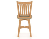 Canadel Swivel Counter Stool 7351 in XY Faux Leather and 20 Caramel Washed, back view