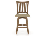 Canadel Swivel Counter Stool 7351 in XY Faux Leather and 25 Pecan Washed, front view