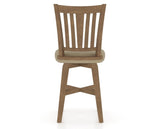 Canadel Swivel Counter Stool 7351 in XY Faux Leather and 25 Pecan Washed, back view