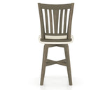 Canadel Swivel Counter Stool 7351 in YJ Faux Leather and 08 Shadow, back view