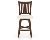 Canadel Swivel Counter Stool 7351 in YJ Faux Leather and 19 Cognac Washed, front view