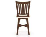 Canadel Swivel Counter Stool 7351 in YJ Faux Leather and 19 Cognac Washed, back view