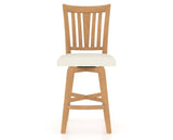 Canadel Swivel Counter Stool 7351 in YJ Faux Leather and 20 Caramel Washed, front view