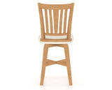 Canadel Swivel Counter Stool 7351 in YJ Faux Leather and 20 Caramel Washed, back view