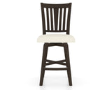 Canadel Swivel Counter Stool 7351 in YJ Faux Leather and 59 Davy's Grey, front view