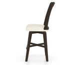 Canadel Swivel Counter Stool 7351 in YJ Faux Leather and 59 Davy's Grey, side view