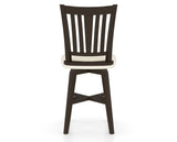 Canadel Swivel Counter Stool 7351 in YJ Faux Leather and 59 Davy's Grey, back view