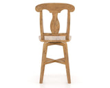 Canadel Champlain Swivel Counter Stool 7600 in Wood Seat and 01 Honey Washed, back view