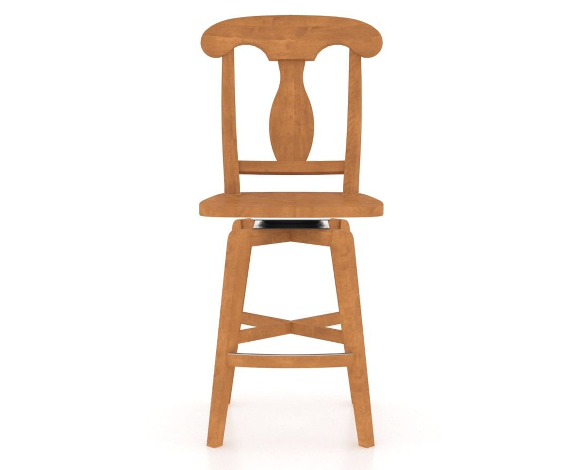 Canadel Swivel Counter Stool 7600 in Honey Washed, front view