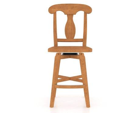 Canadel Swivel Counter Stool 7600 in Honey Washed, front view