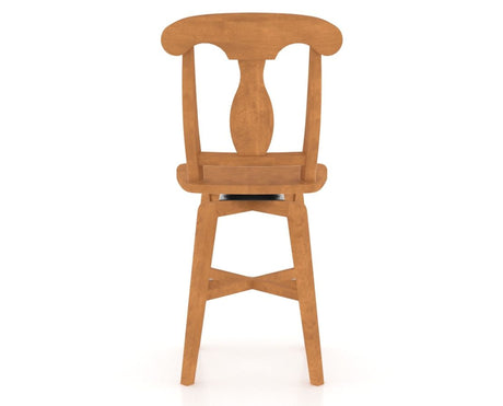 Canadel Swivel Counter Stool 7600 in Honey Washed, back view