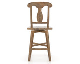 Canadel Champlain Swivel Counter Stool 7600 in Oak Washed, front view