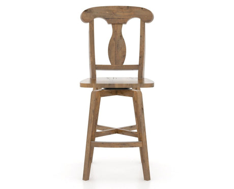 Canadel Champlain Swivel Counter Stool 7600 in Oak Washed, front view