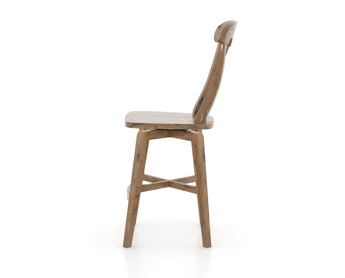 Canadel Champlain Counter Stool 7600 in Oak Washed, side view
