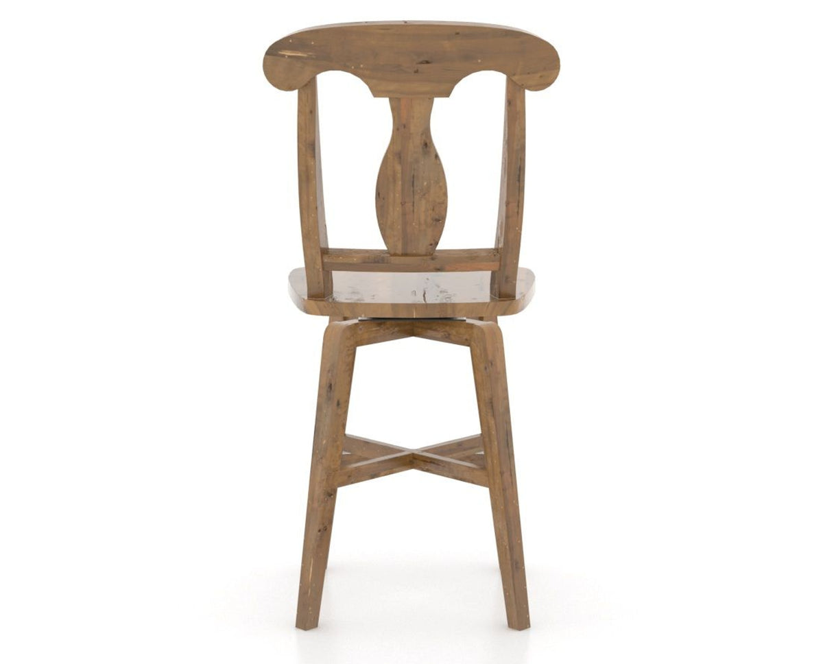 Canadel Champlain Swivel Counter Stool 7600 in Oak Washed, back view