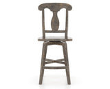 Canadel Champlain Swivel Counter Stool 7600 in Wood Seat and 08 Shadow, front view