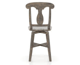 Canadel Champlain Swivel Counter Stool 7600 in Wood Seat and 08 Shadow, back view