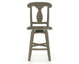 Canadel Swivel Counter Stool 7600 in Wood Seat and 08 Shadow, front view