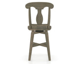 Canadel Swivel Counter Stool 7600 in Wood Seat and 08 Shadow, back view
