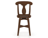 Canadel Swivel Counter Stool 7600 in Wood Seat and 19 Cognac Washed, back view