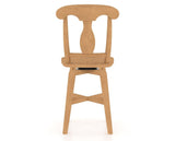Canadel Swivel Counter Stool 7600 in Wood Seat and 20 Caramel Washed, back view