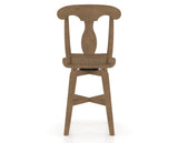 Canadel Swivel Counter Stool 7600 in Wood Seat and 25 Pecan Washed, back view
