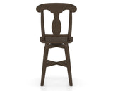 Canadel Swivel Counter Stool 7600 in Wood Seat and 29 Hazelnut Washed, back view