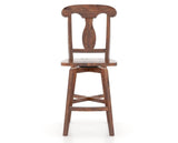 Canadel Champlain Swivel Counter Stool 7600 in Wood Seat and 33 Spice Washed, front view