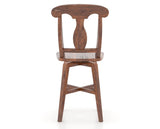 Canadel Champlain Swivel Counter Stool 7600 in Wood Seat and 33 Spice Washed, back view