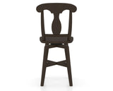 Canadel Swivel Counter Stool 7600 in Wood Seat and 59 Davy's Grey, back view