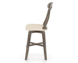 Canadel Champlain Swivel Counter Stool 7600 in 6K Sunbrella® and 08 Shadow, side view