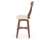 Canadel Champlain Swivel Counter Stool 7600 in 6K Sunbrella® and 33 Spice Washed, side view