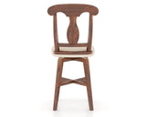 Canadel Champlain Swivel Counter Stool 7600 in 6K Sunbrella® and 33 Spice Washed, back view