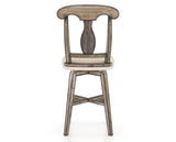 Canadel Champlain Swivel Counter Stool 7600 in 6K Sunbrella® and 72 Heritage Nature, back view