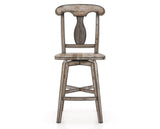 Canadel Champlain Swivel Counter Stool 7600 in Wood Seat and 72 Heritage Nature, front view