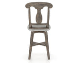 Canadel Champlain Swivel Counter Stool 7600 in 7C Fabric and 08 Shadow, back view
