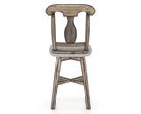Canadel Champlain Swivel Counter Stool 7600 in 7C Fabric and 72 Heritage Nature, back view