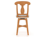 Canadel Swivel Counter Stool 7600 in FP Crypton® and 01 Honey Washed, back view