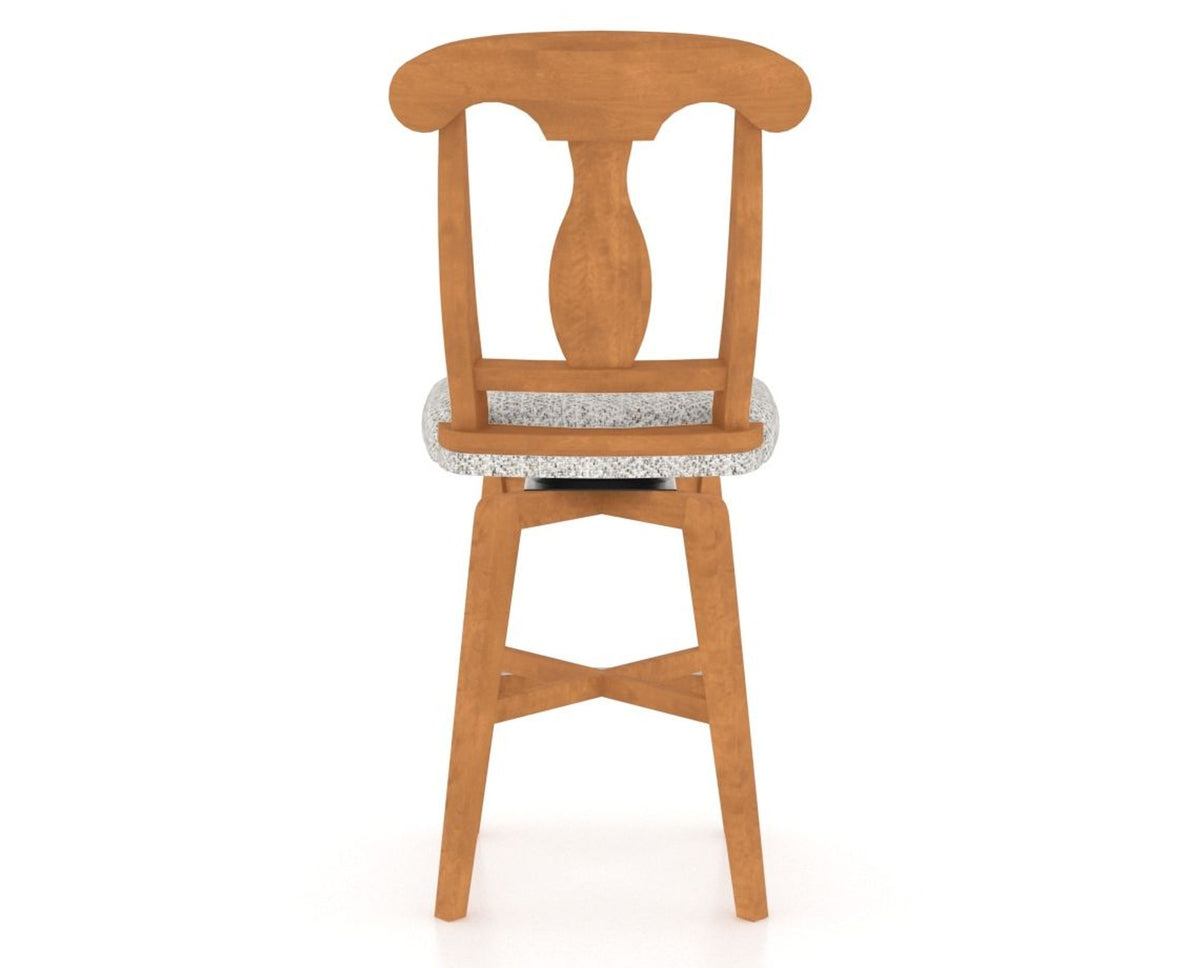 Canadel Swivel Counter Stool 7600 in FP Crypton® and 01 Honey Washed, back view