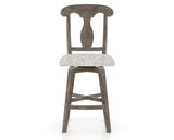 Canadel Champlain Swivel Counter Stool 7600 in FP Crypton® and 08 Shadow, front view